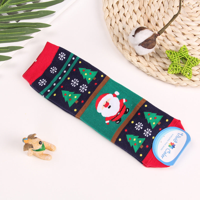 Christmas Themed Women’s Warm Mid-Calf Socks
