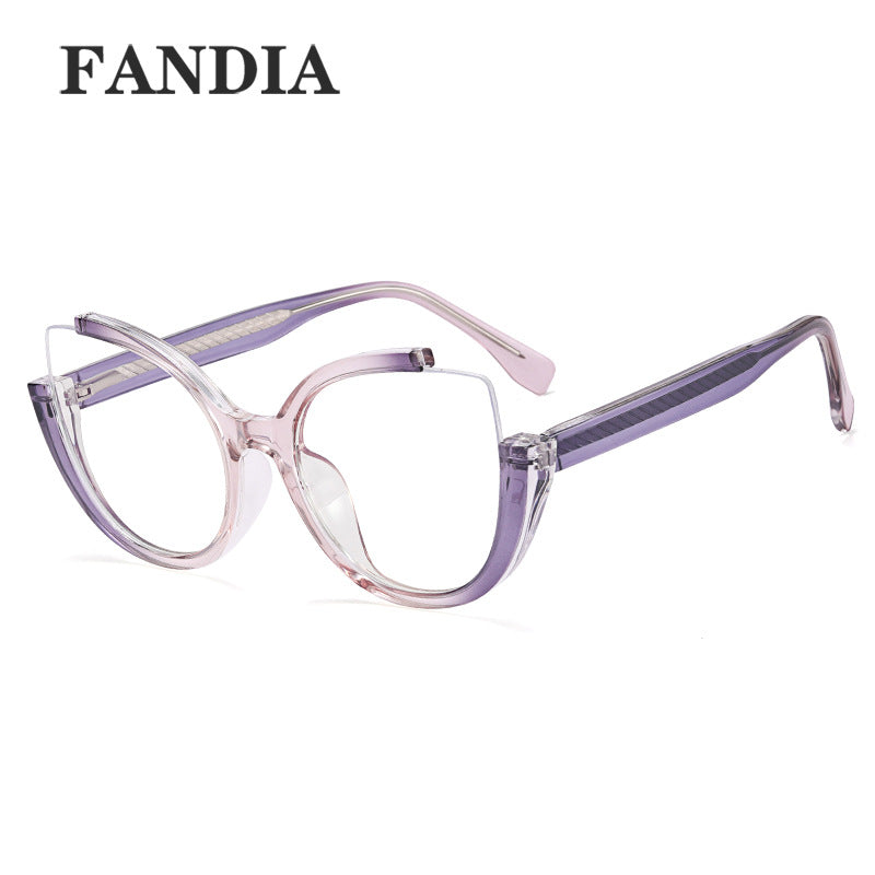 Retro Minimalist Half-Frame Blue Light Glasses