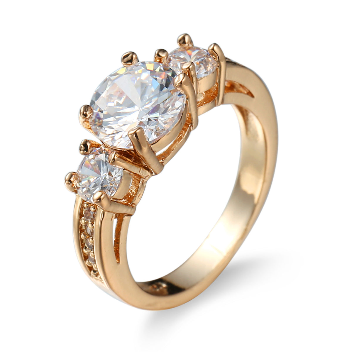 Creative White Zircon Ring Jewelry Design