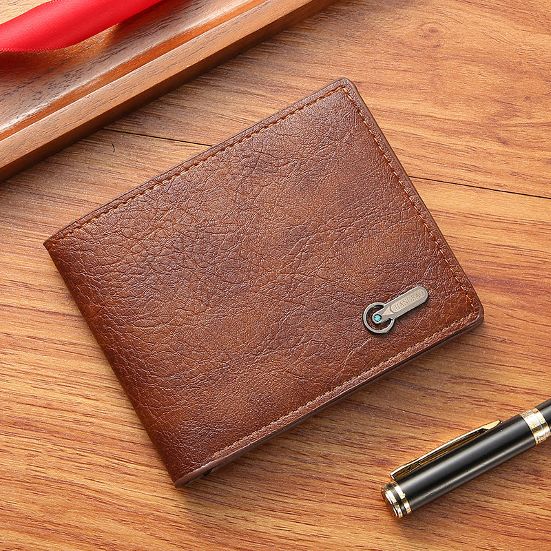 Men's Leather Wallet - Business Casual Short Design