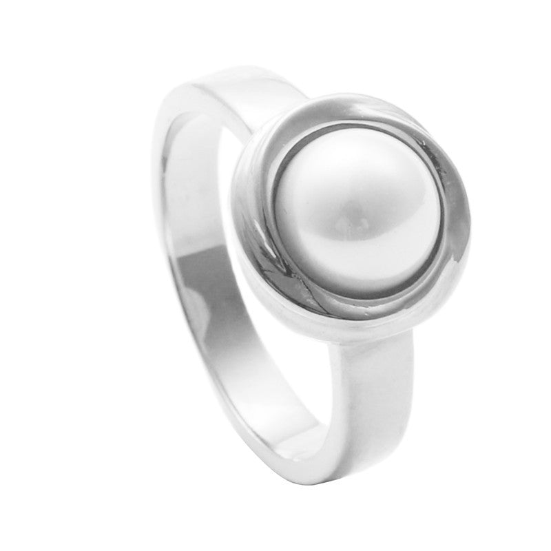 Fashion Titanium Steel Natural Stone Women's Ring