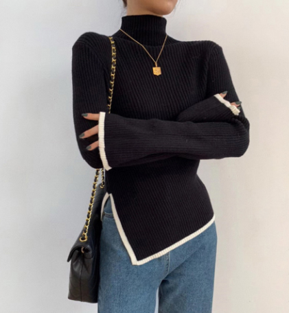 Vick Sweater - High Neck Women’s Knitwear (One Piece)