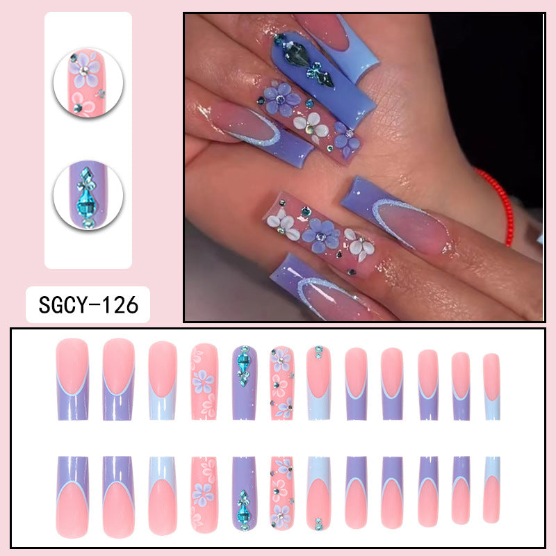 Long European and American Nail Art Stickers