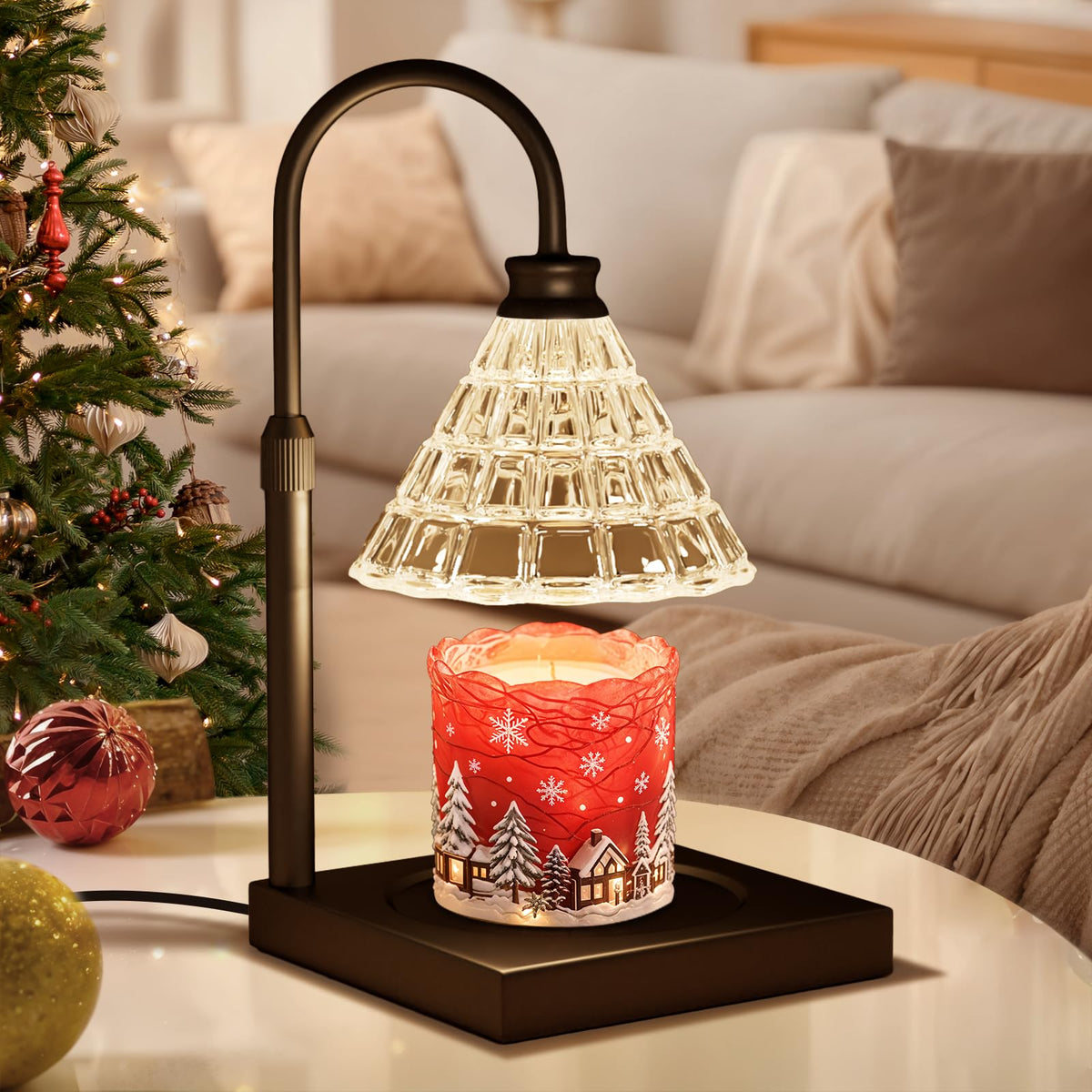 MAKYTWOW Candle Warmer Lamp with Dimmer 2H/4H/8H Timer Compatible with Yankee Candle Large Jar Candle Home Decor Gift for her Birthday Gift for mom Home Scented Jar Candles HeaterBlack