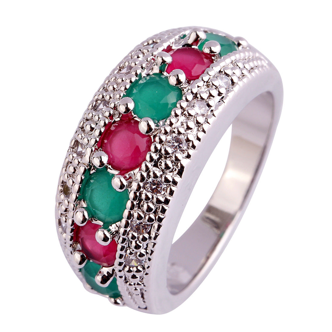 Olive Green Zircon Ring - Stylish Fashion Jewelry