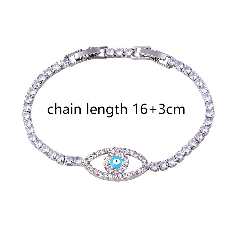 Light Luxury Zircon Blue Eye Fashion Bracelet