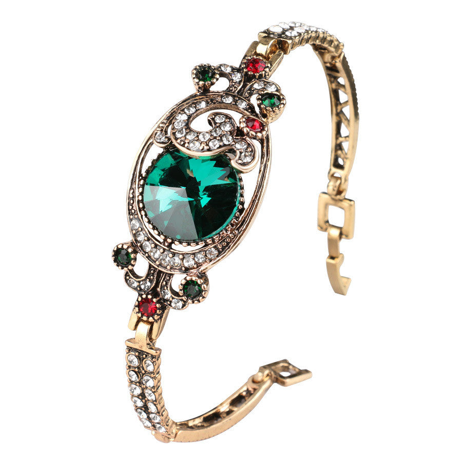 Classic Vintage Crystal Gem Women’s Bracelet and Bangle