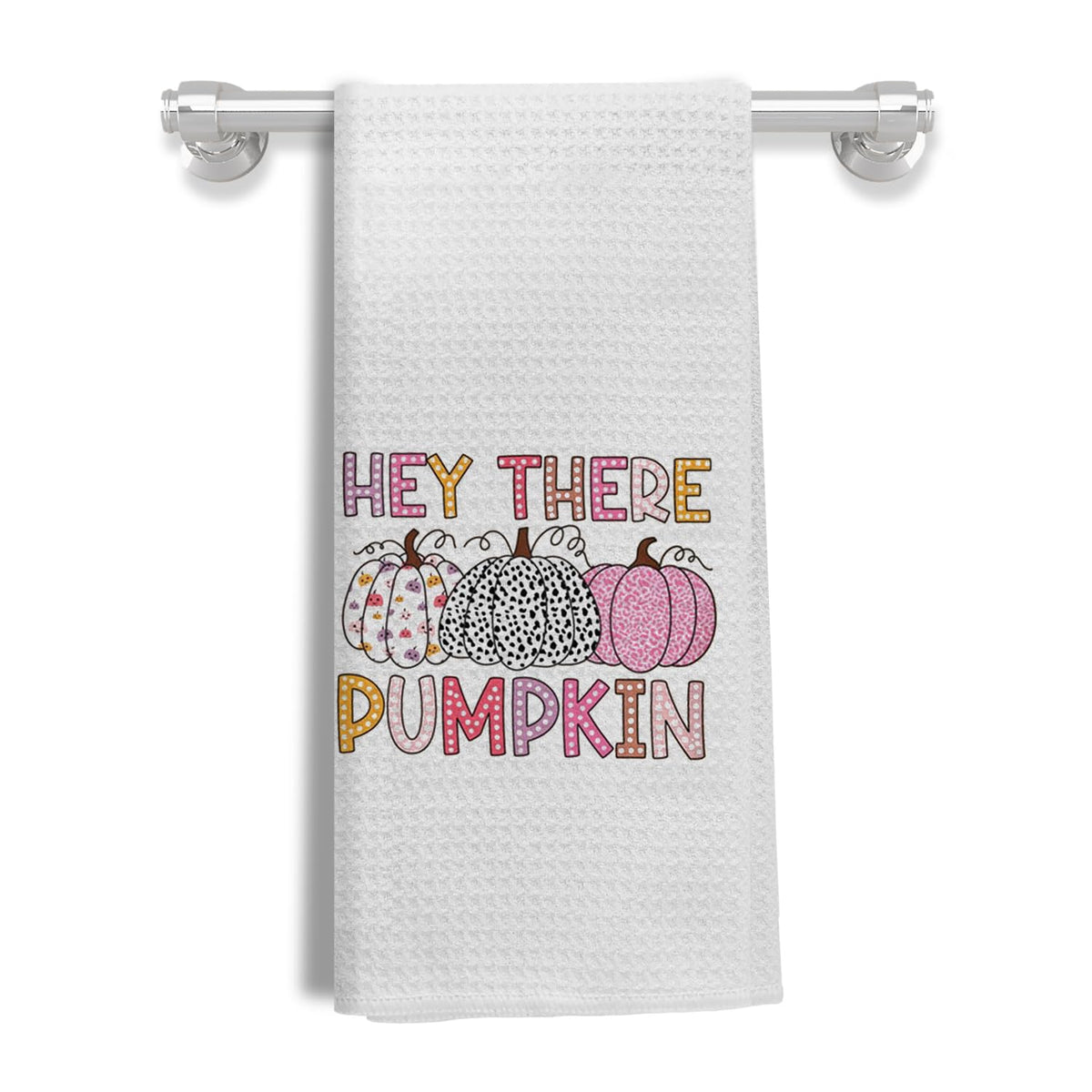 Fall Pumpkin Kitchen Towels Hey There Pumpkin Fall Hand Towels for Bathroom Kitchen Trendy Fall Pink Leopard Pumpkin Dish Towels Tea Towels for Kitchen Fall Kitchen Bathroom Decor 16x24 Inches