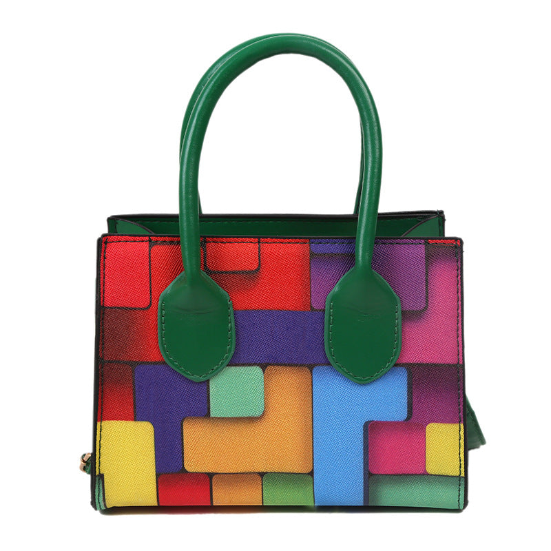 Trendy Color-Block Shoulder Crossbody Bag 2022