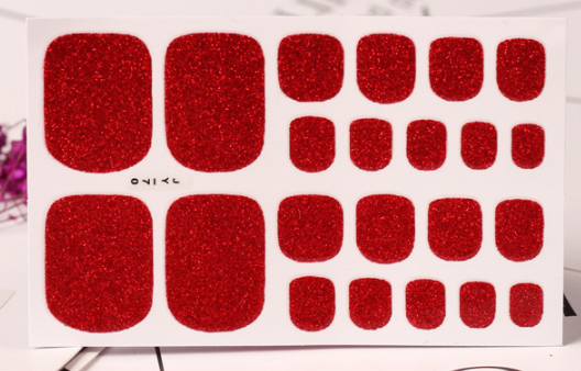 Solid Color Waterproof Toe Nail Stickers for Wholesale