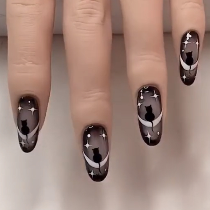 Wearable Nail Art Kit with Removable Almond Patches
