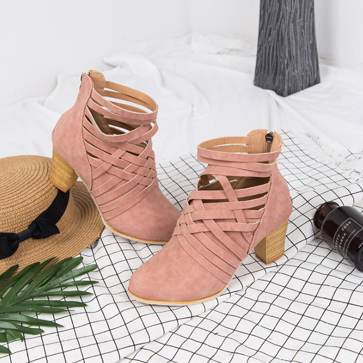 Cutout High Heels and Chunky Women’s Ankle Boots