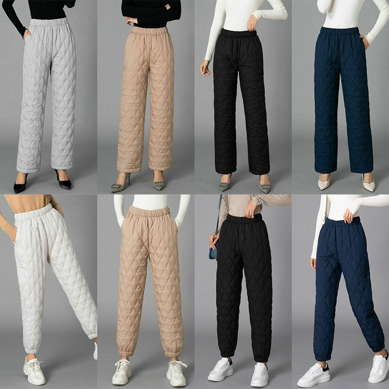 Women’s Winter Warm Padded Quilted Cotton Pants