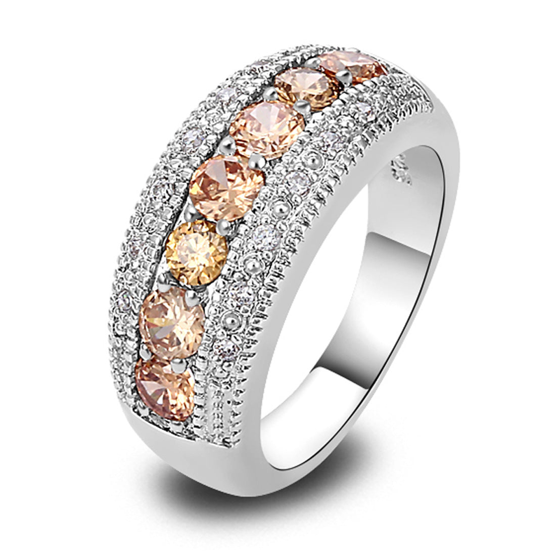 Olive Green Zircon Ring - Stylish Fashion Jewelry