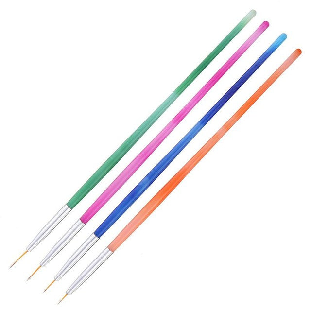 3Pcs UV Gel Nail Liner and Brush Set