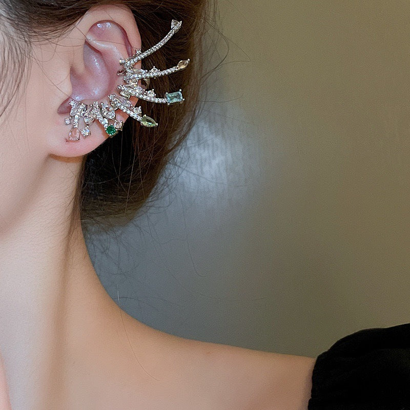Stylish Heart Star Sequined Tassel Earrings for Women