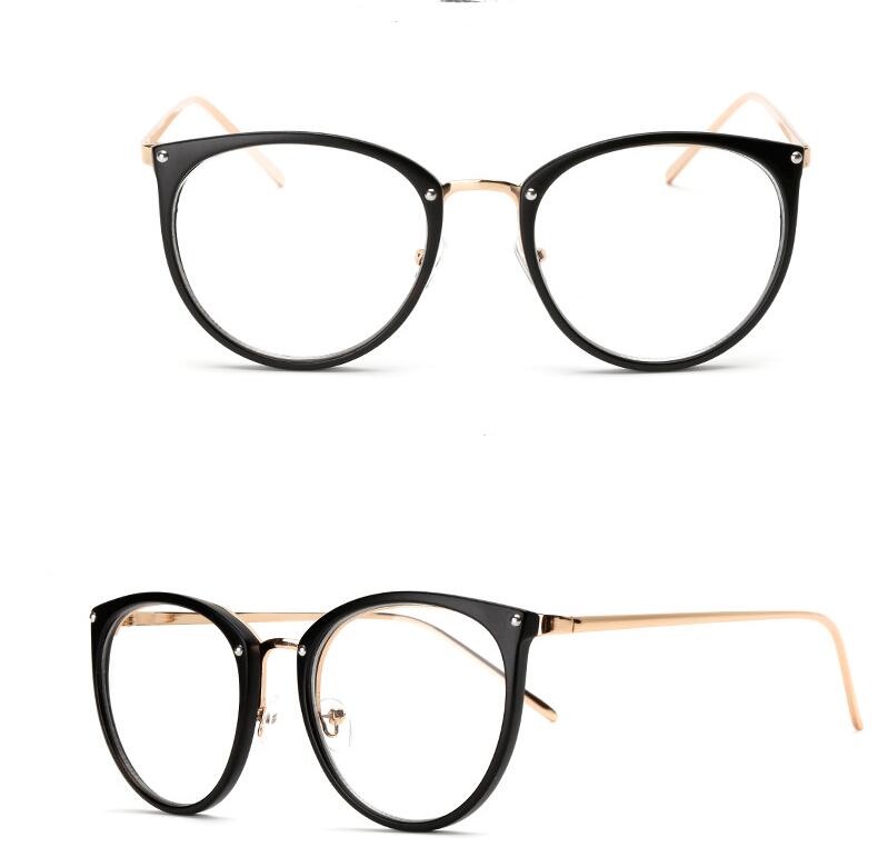 Vintage Round Gold Wire Frame Glasses for Women