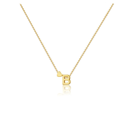 CAROVO Initial Necklaces for Women Dainty 14K Gold Plated Letter B Initial Pendant Necklace Simple Gold Initial Necklaces Jewelry Gifts for Women Valentines Gifts