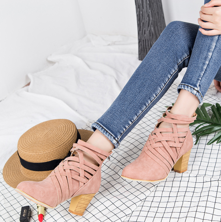 Cutout High Heels and Chunky Women’s Ankle Boots
