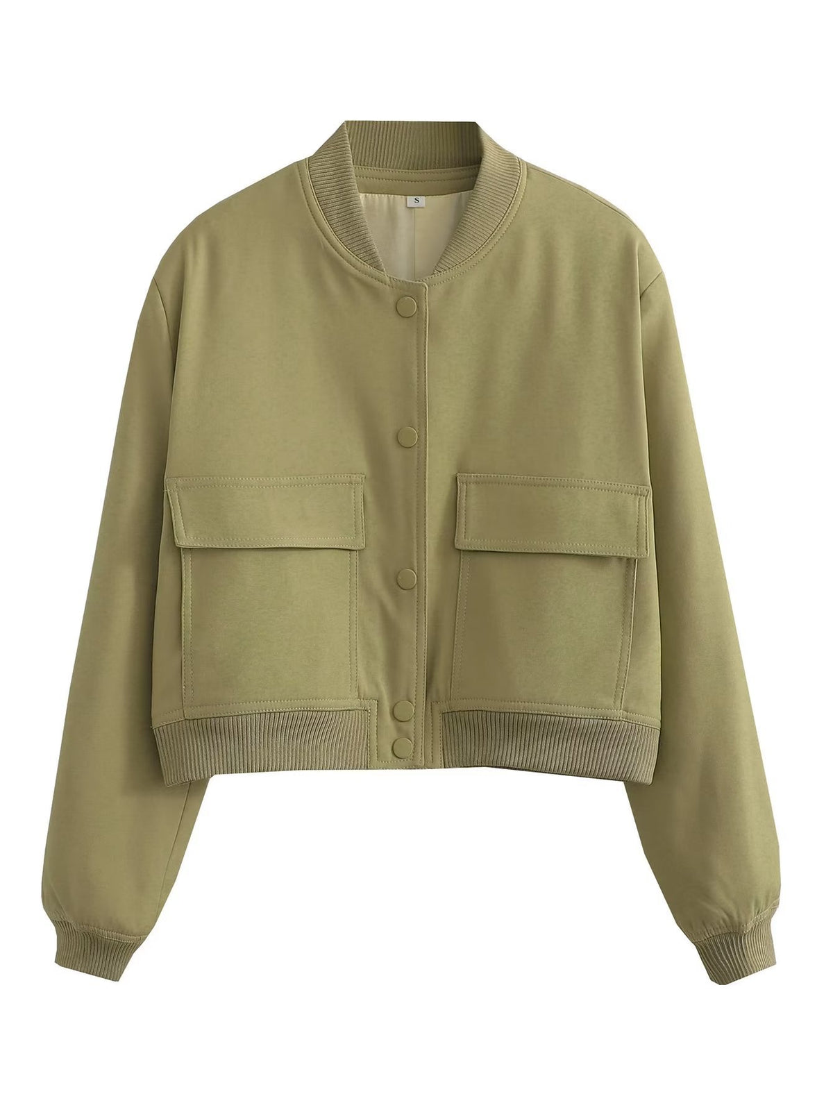 Women’s Jacket with Stand Collar and Pockets (A19621)