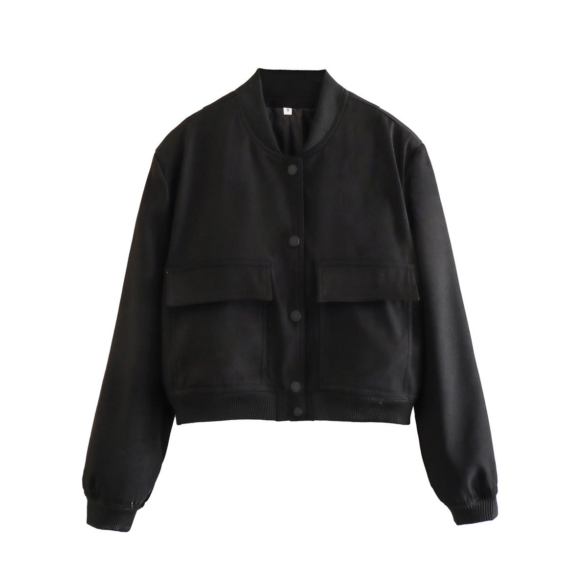 Women’s Jacket with Stand Collar and Pockets (A19621)