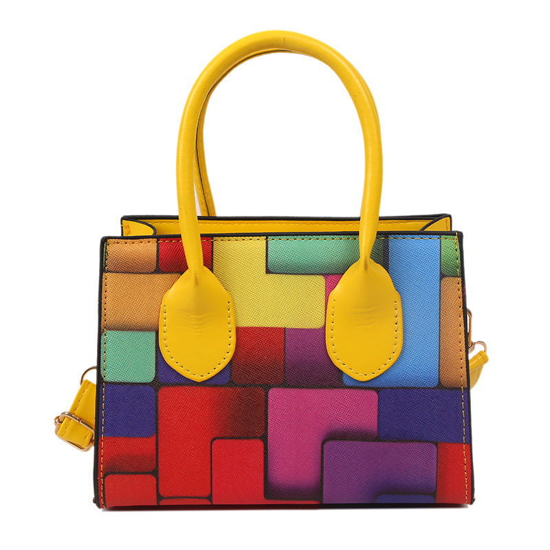 Trendy Color-Block Shoulder Crossbody Bag 2022