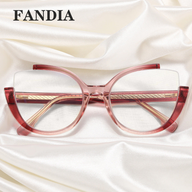 Retro Minimalist Half-Frame Blue Light Glasses