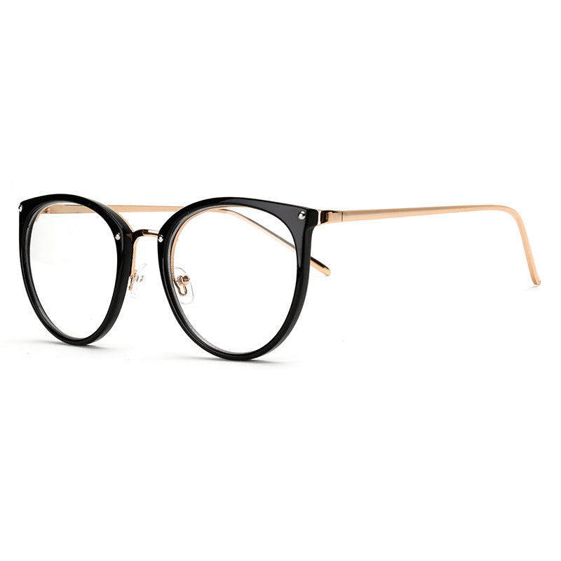 Vintage Round Gold Wire Frame Glasses for Women
