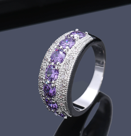 Olive Green Zircon Ring - Stylish Fashion Jewelry