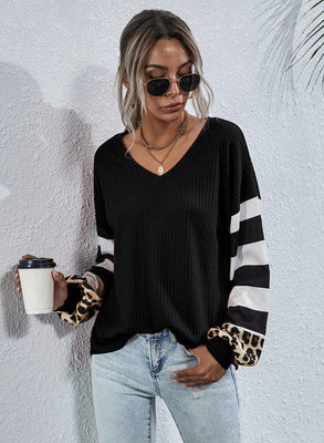 2023 Women's Striped Long Sleeve T-Shirt for Fall/Winter