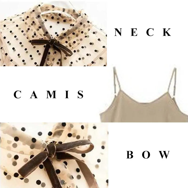 Chic 2pcs Polka Dot Women’s Set with Peter Pan Collar