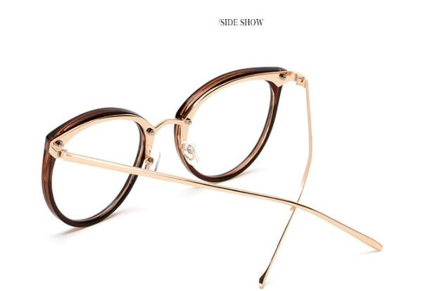Vintage Round Gold Wire Frame Glasses for Women