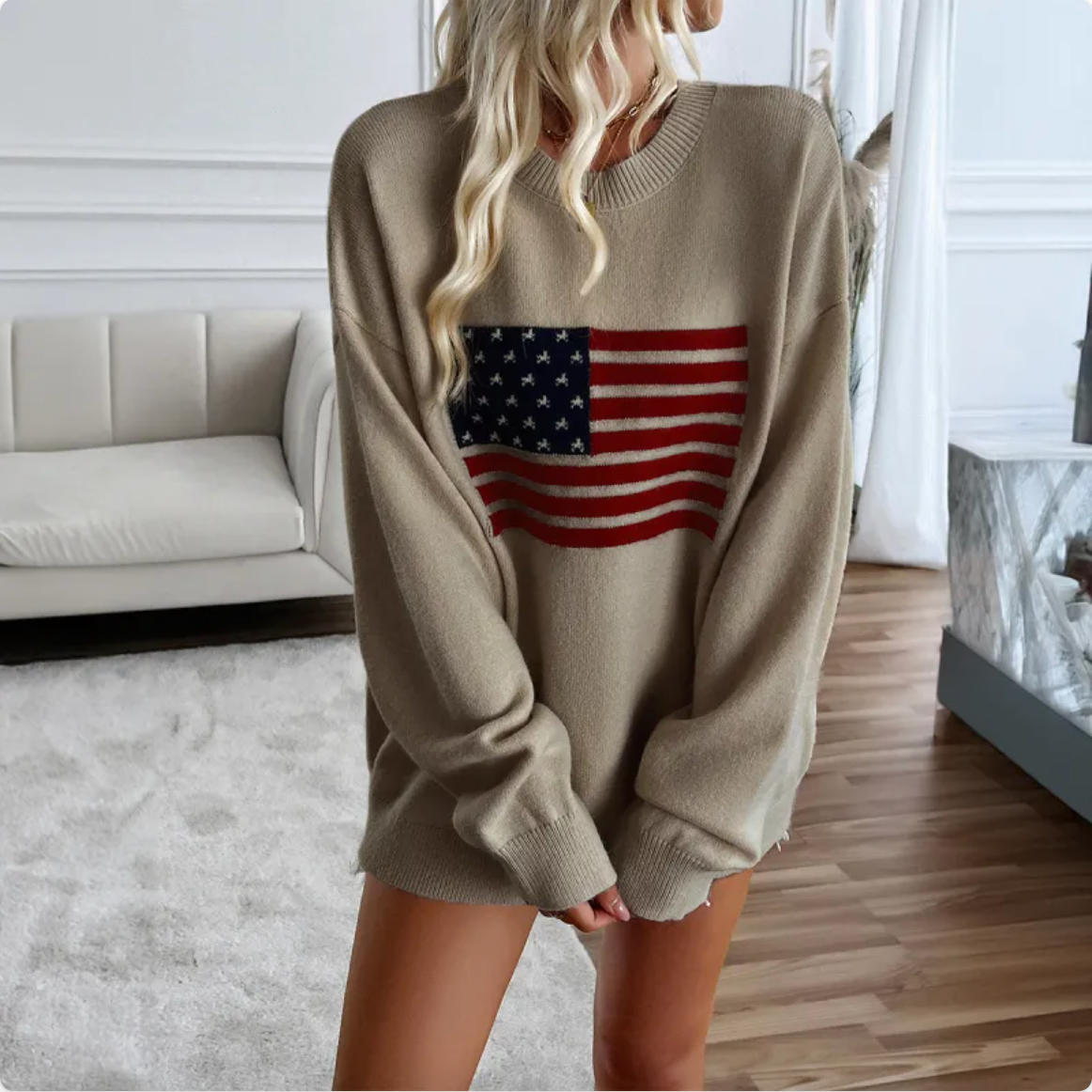 Women’s Casual Independence Day Long Sleeve Top