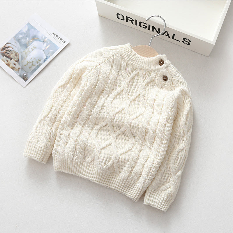 Kids' Thickened Knitted Sweater for Autumn/Winter