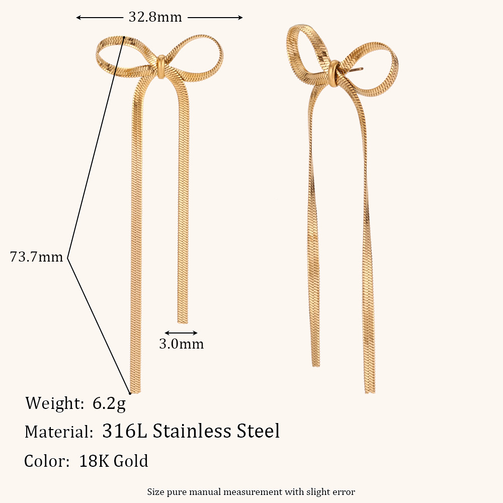 Chain Bow Earrings