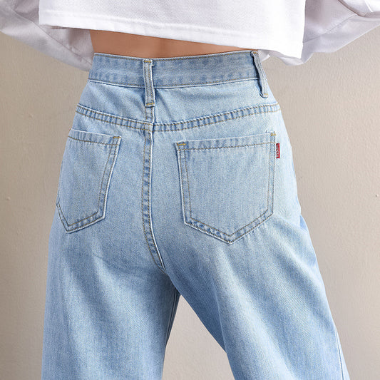 High-Waisted Loose Fit Wide Leg Jeans for Women