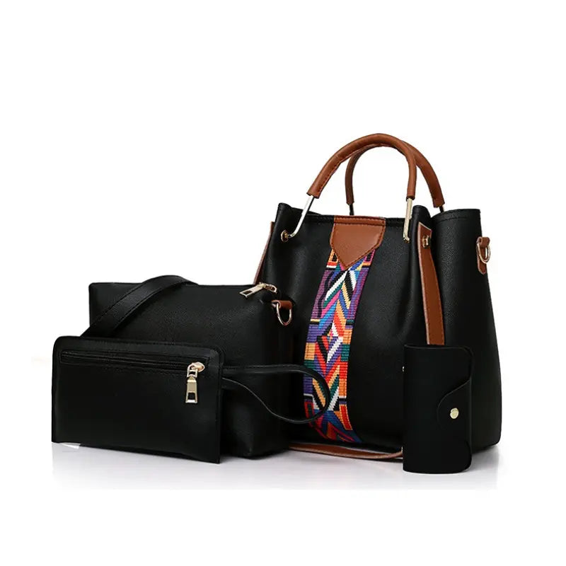 4-Piece Women's Shoulder Bag Set - Stylish Handbags