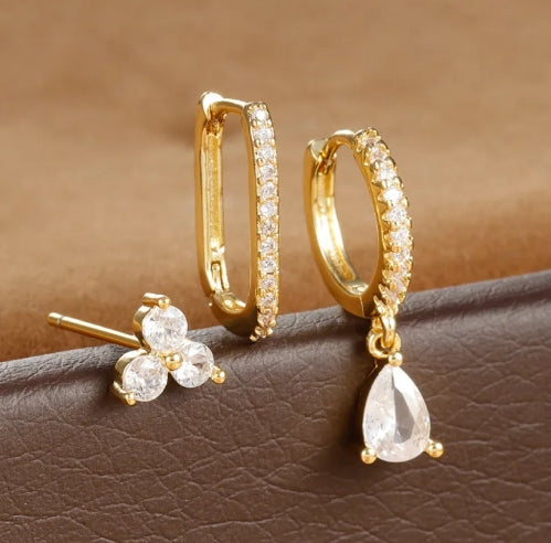 Water Drop Stud Earrings