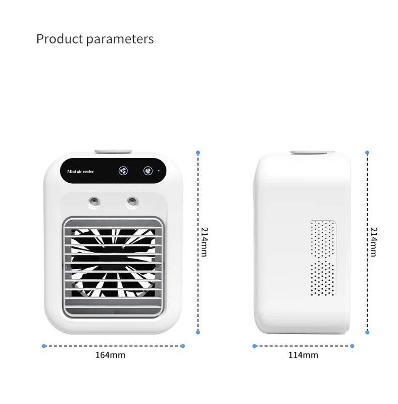 “Portable 3-in-1 Air Cooler Fan – Mini AC for Room, Office & Car | Fast Cooling + Humidifier | Ships from USA 🇺🇸 | TikTok & Amazon Hot Seller!”