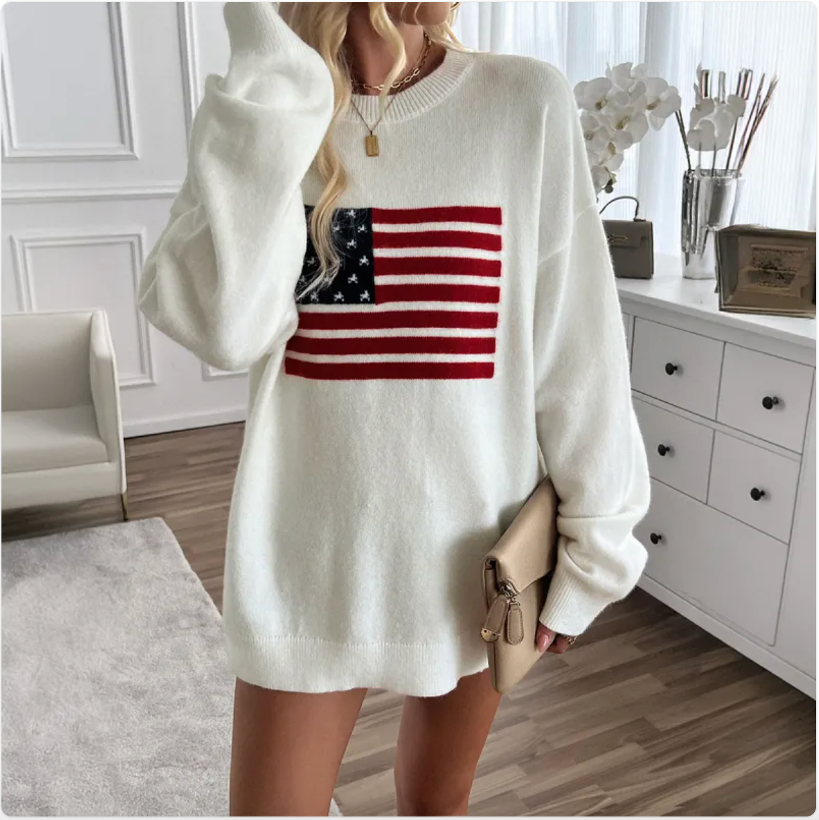 Women’s Casual Independence Day Long Sleeve Top