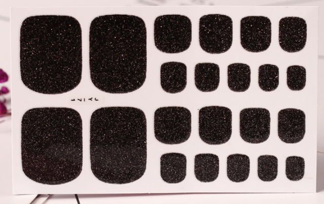Solid Color Waterproof Toe Nail Stickers for Wholesale