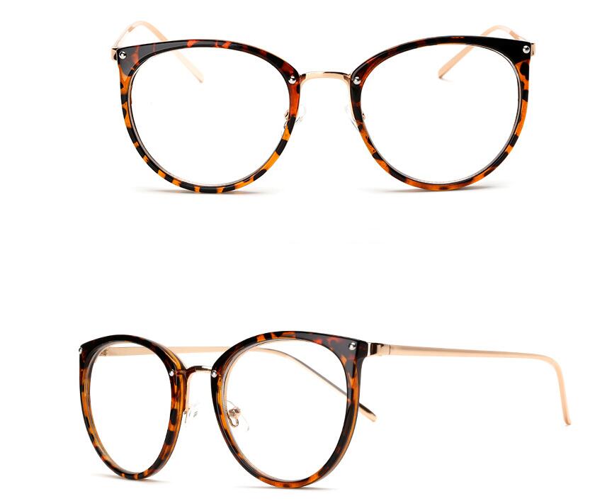 Vintage Round Gold Wire Frame Glasses for Women