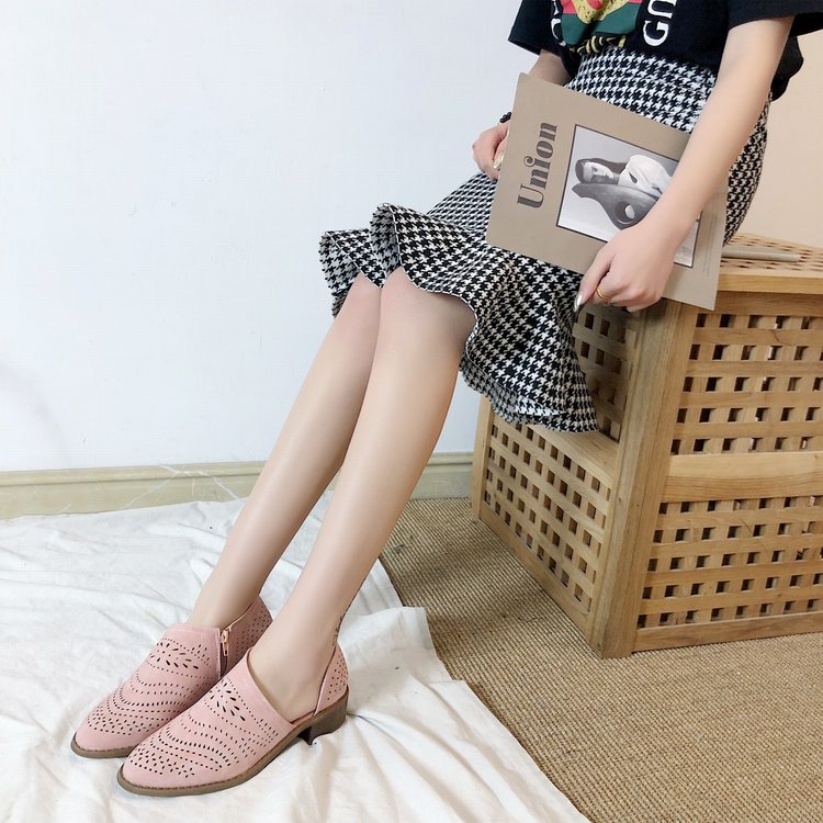 Women’s Plus Size Laser Cut Breathable Ankle Sandals