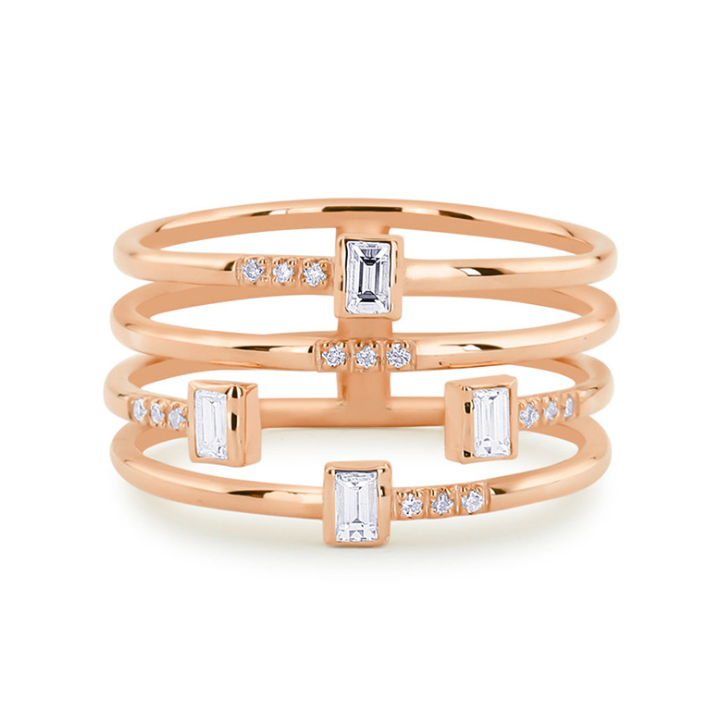 Women’s Silver-Plated Zircon Ring for Parties