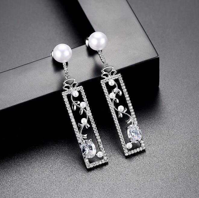 Pearl Earrings, Opal Earrings, Creative Long Earrings