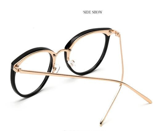 Vintage Round Gold Wire Frame Glasses for Women