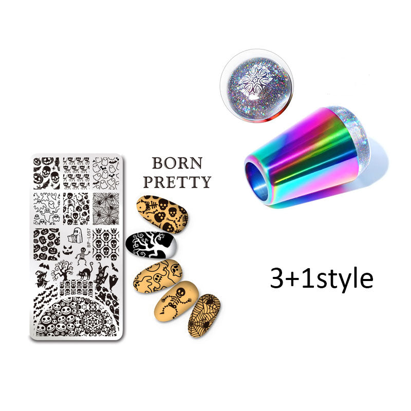 Nail Art Stamping Plate and Silicone Stamper Tool