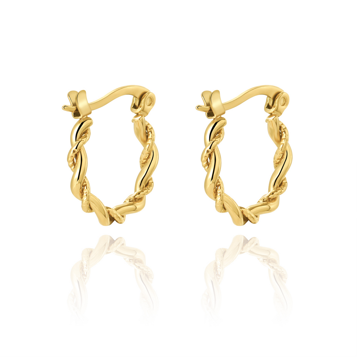 Gold-Plated Crescent Earrings