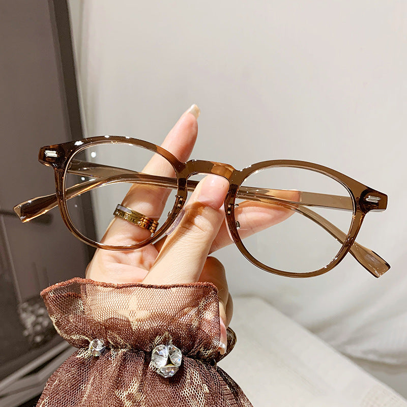 Fashion Retro Round Anti-Blue Light Reading Glasses