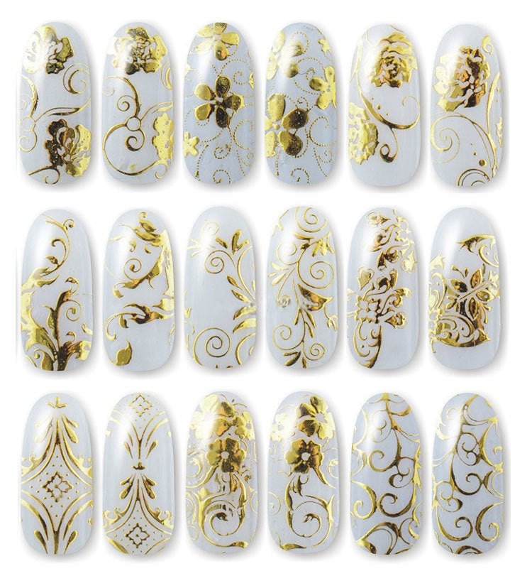 108 Metallic Nail Art 3D Stickers for Manicure